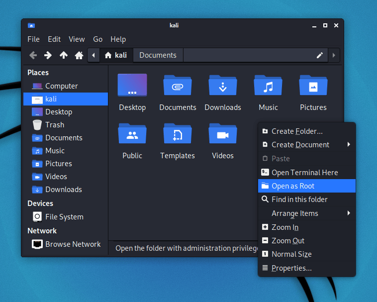 Kali Linux 2021.2 Released with Mixture of New Hacking Tools as well as Enhancements 7 cli thunar