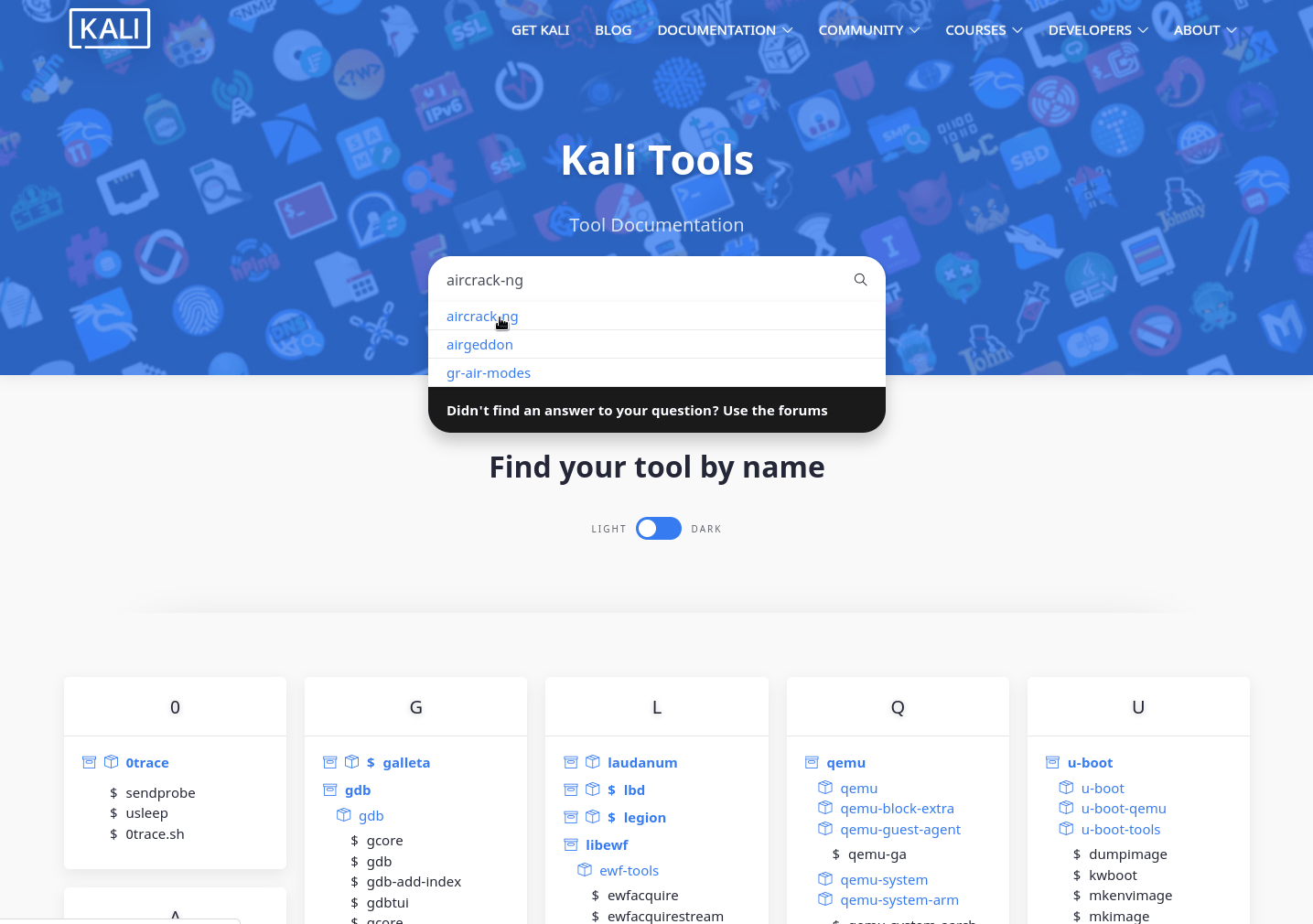 Kali tools