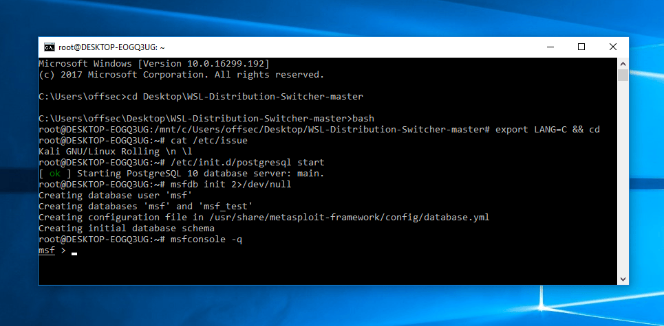 How to enable the Linux / Bash subsystem in Windows 10