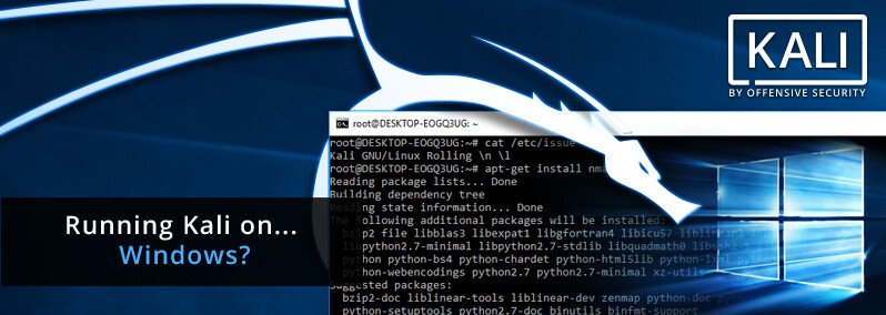 how to use kali linux on windows 10
