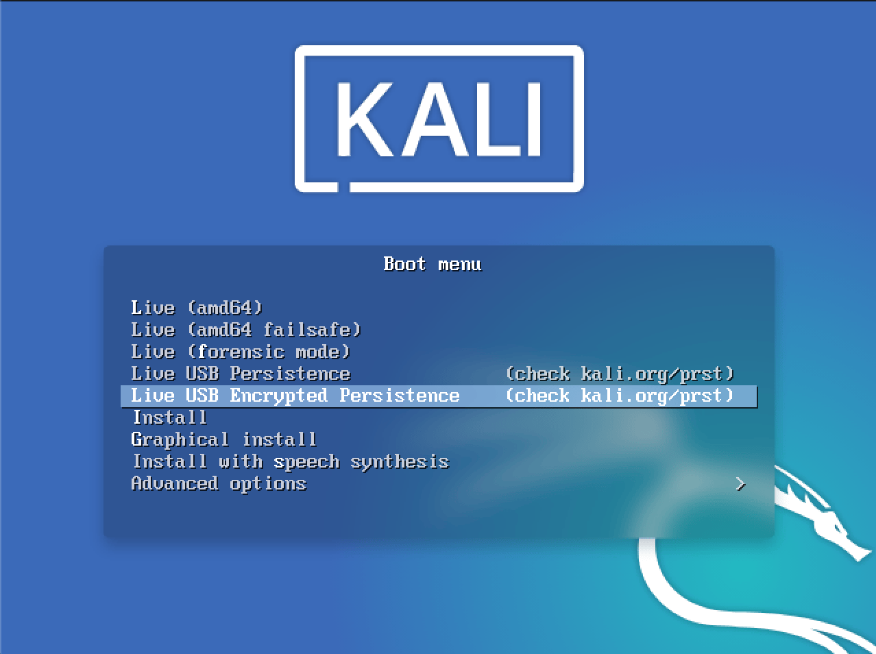 Kompleks er nok eksil Adding Persistence to a Kali Linux Live USB Drive | Kali Linux Documentation