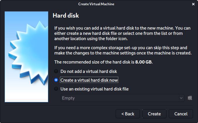 how to choose virtual optical disk file